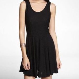 Black lace a line dress